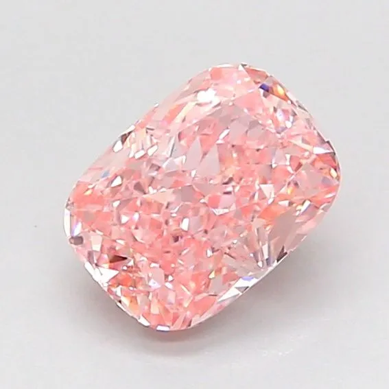 0.98ct CUSHION Fancy Vivid Pink VS2 Coloured Lab diamond
