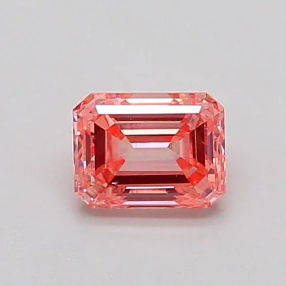0.51ct EMERALD Fancy Vivid Pink VS2 Coloured Lab diamond