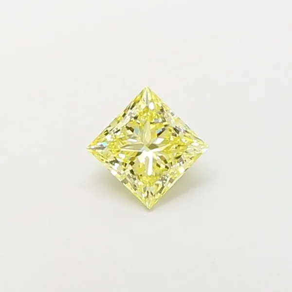 1.09ct PRINCESS Fancy Yellow VS1 Coloured Lab diamond