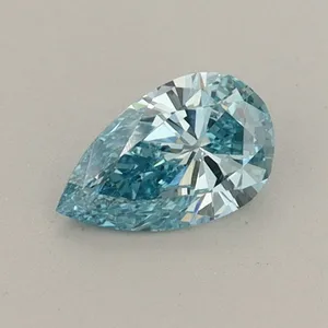0.44ct PEAR Fancy Vivid Blue VS1 Coloured Lab diamond