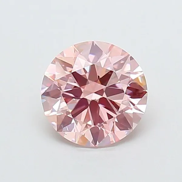 1.17ct ROUND Fancy Pink VS2 Coloured Lab diamond