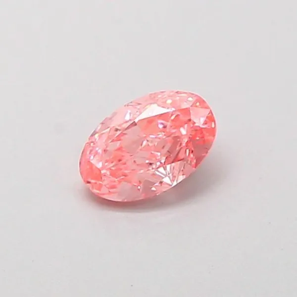 0.44ct OVAL Fancy Vivid Pink VS1 Coloured Lab diamond