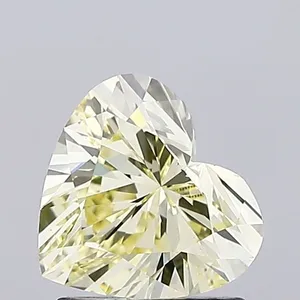 1.24ct HEART Fancy Yellow VS1 Coloured Lab diamond