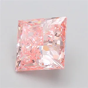 10.01ct PRINCESS Fancy Intense Pink VS2 Coloured Lab diamond