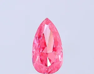 0.9ct PEAR Fancy Vivid Pink VS2 Coloured Lab diamond