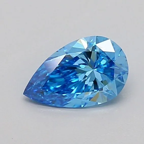 0.51ct PEAR Fancy Vivid Blue VS1 Coloured Lab diamond
