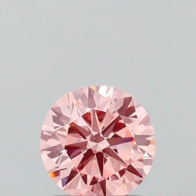 1.02ct ROUND Fancy Intense Pink VS1 Coloured Lab diamond
