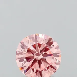 1.02ct ROUND Fancy Intense Pink VS1 Coloured Lab diamond