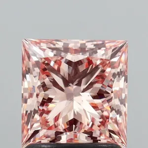 1.52ct PRINCESS Fancy Intense Pink VS2 Coloured Lab diamond