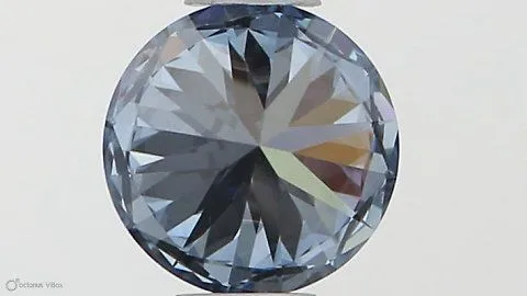 0.39ct ROUND Fancy Vivid Blue VS1 Coloured Lab diamond