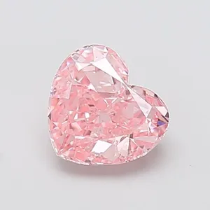1.89ct HEART Fancy Vivid Pink VS1 Coloured Lab diamond
