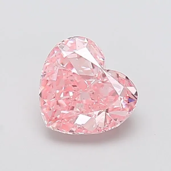 1.89ct HEART Fancy Vivid Pink VS1 Coloured Lab diamond