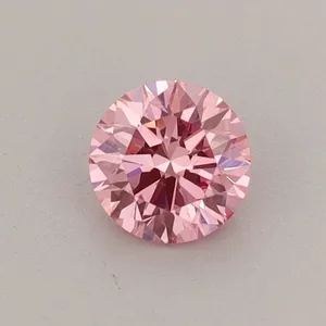 0.43ct ROUND Fancy Vivid Pink VS1 Coloured Lab diamond