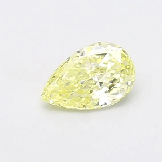 0.61ct PEAR Fancy Yellow VS1 Coloured Lab diamond