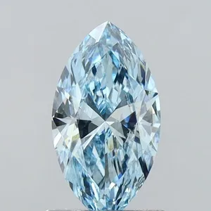 1ct MARQUISE Fancy Vivid Blue VS2 Coloured Lab diamond
