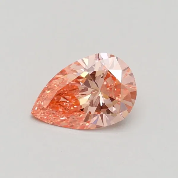 0.62ct PEAR Fancy Intense Pink SI1 Coloured Lab diamond