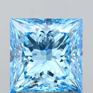 1.83ct PRINCESS Fancy Vivid Blue VS1 Coloured Lab diamond