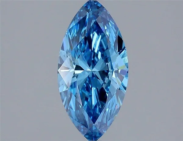 1.22ct MARQUISE Fancy Vivid Blue VS1 Coloured Lab diamond