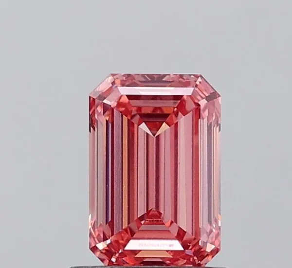 1.04ct EMERALD Fancy Vivid Pink VS1 Coloured Lab diamond
