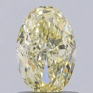 1.04ct OVAL Fancy Light Yellow VVS2 Coloured Lab diamond