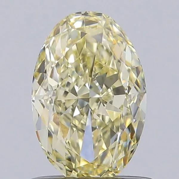 1.04ct OVAL Fancy Light Yellow VVS2 Coloured Lab diamond