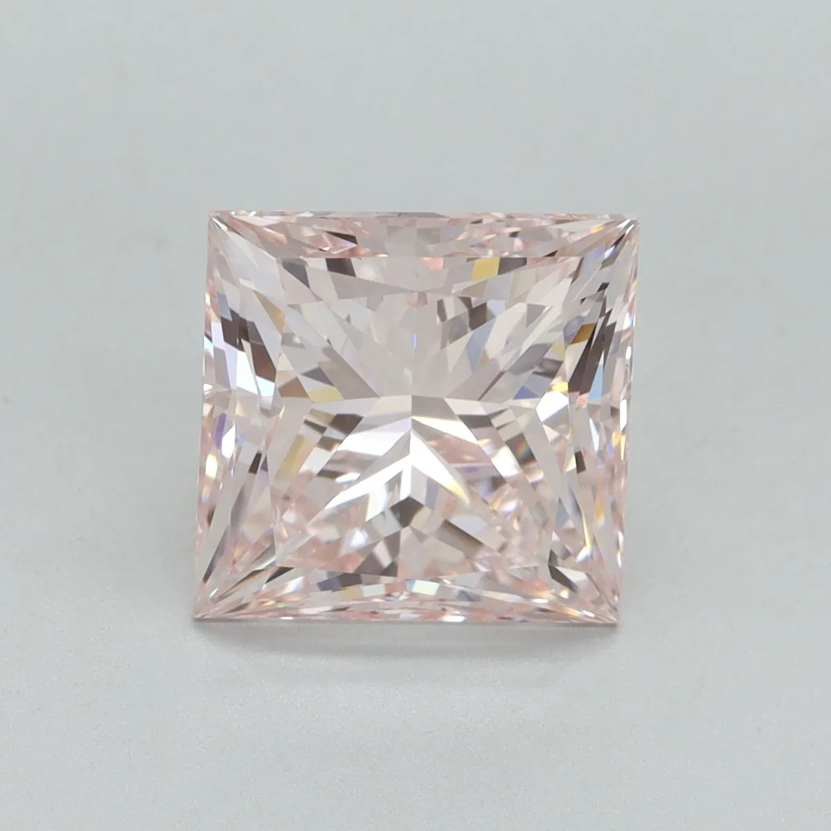 3.57ct PRINCESS Fancy Pink VS1 Coloured Lab diamond