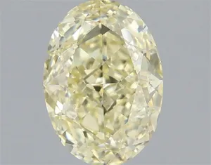 1.03ct OVAL Fancy Light Yellow VVS2 Coloured Lab diamond