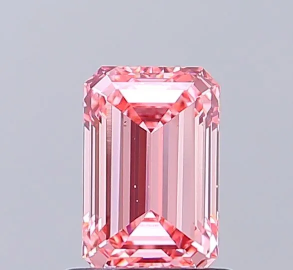 1.05ct EMERALD Fancy Vivid Pink VS1 Coloured Lab diamond