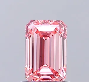 1.05ct EMERALD Fancy Vivid Pink VS1 Coloured Lab diamond