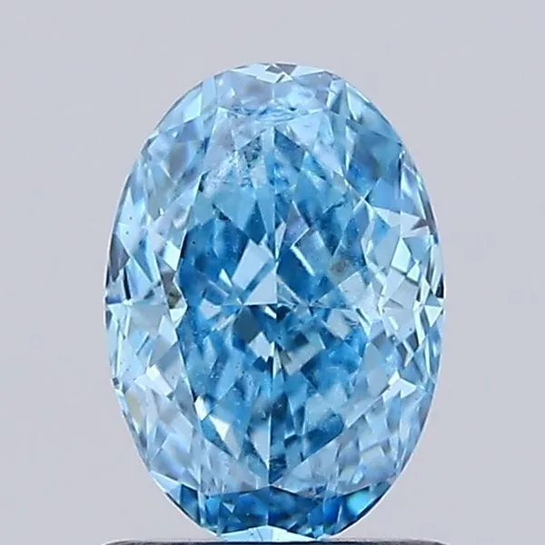 1ct OVAL Fancy Vivid Blue VS1 Coloured Lab diamond