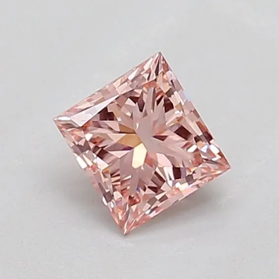 0.51ct PRINCESS Fancy Intense Pink VS2 Coloured Lab diamond