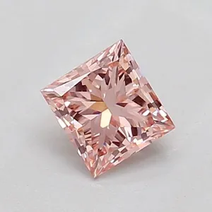 0.51ct PRINCESS Fancy Intense Pink VS2 Coloured Lab diamond