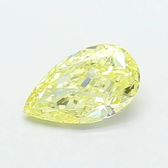 0.67ct PEAR Fancy Yellow VS1 Coloured Lab diamond