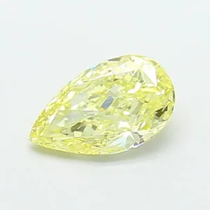 0.67ct PEAR Fancy Yellow VS1 Coloured Lab diamond
