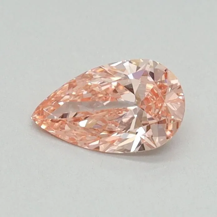 0.38ct PEAR Fancy Vivid Pink VS1 Coloured Lab diamond
