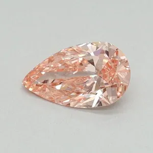 0.38ct PEAR Fancy Vivid Pink VS1 Coloured Lab diamond