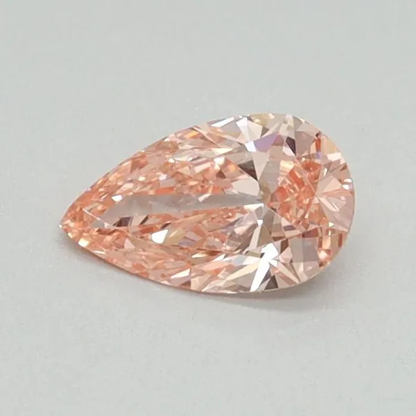 0.38ct PEAR Fancy Vivid Pink VS1 Coloured Lab diamond