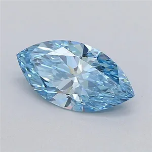 1.08ct MARQUISE Fancy Vivid Blue VS1 Coloured Lab diamond