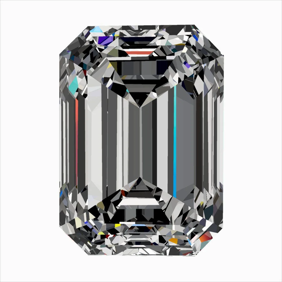 0.40ct EMERALD F VS1 Natural diamond