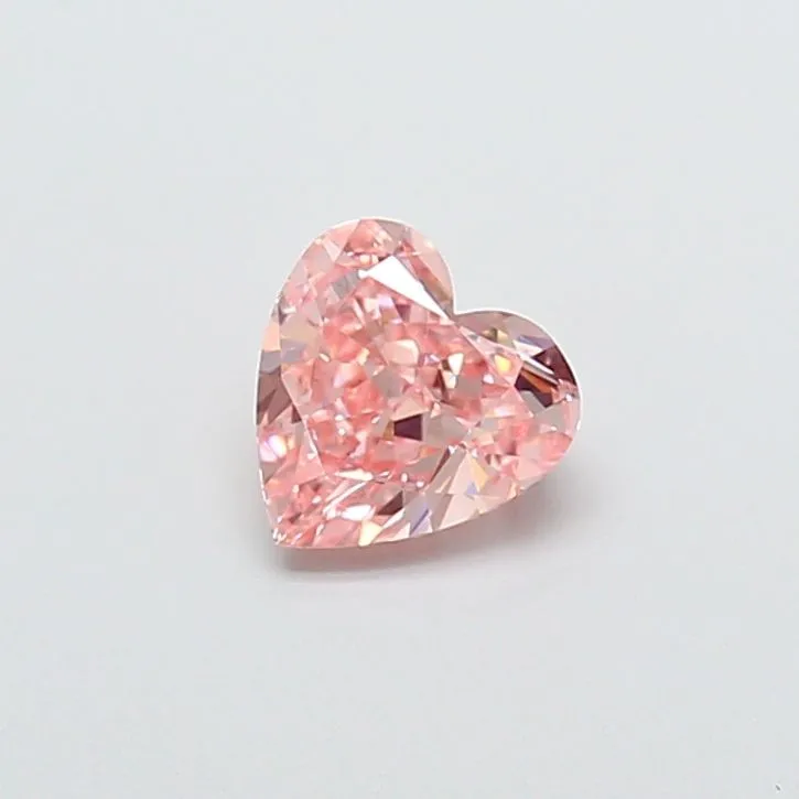 1.01ct HEART Fancy Vivid Pink VS2 Coloured Lab diamond