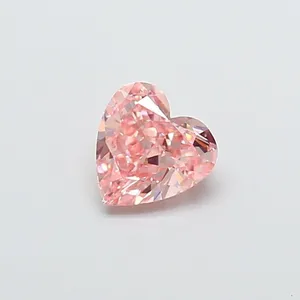1.01ct HEART Fancy Vivid Pink VS2 Coloured Lab diamond