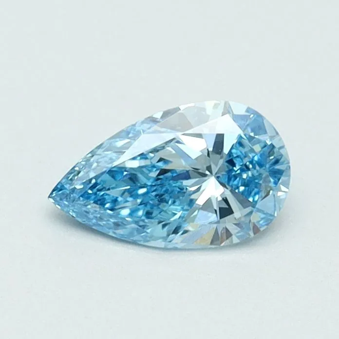 0.39ct PEAR Fancy Vivid Blue VS1 Coloured Lab diamond