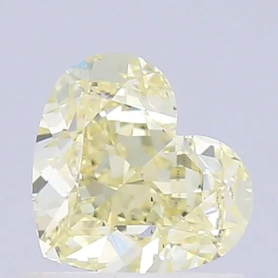 1.00ct HEART Fancy Light Yellow VS2 Coloured Lab diamond