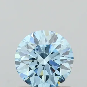 0.64ct ROUND Fancy Vivid Blue VVS2 Coloured Lab diamond