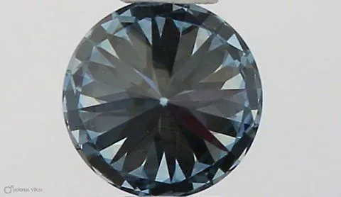0.3ct ROUND Fancy Vivid Blue VVS1 Coloured Lab diamond