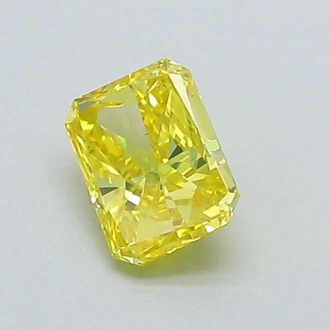 0.51ct RADIANT Fancy Vivid Yellow VS1 Coloured Lab diamond