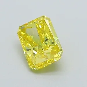 0.51ct RADIANT Fancy Vivid Yellow VS1 Coloured Lab diamond