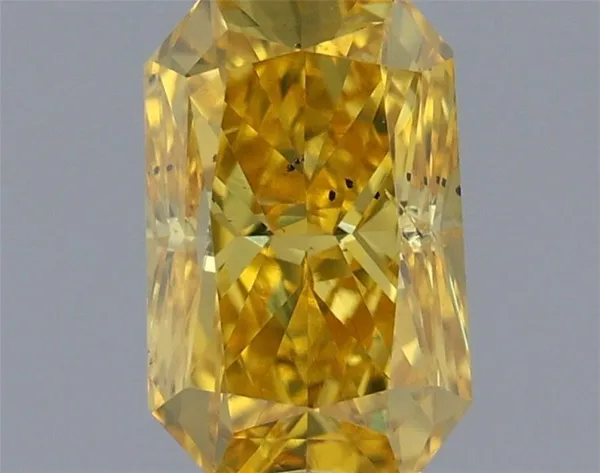 0.46ct RADIANT Fancy Vivid Yellow SI2 Coloured Lab diamond