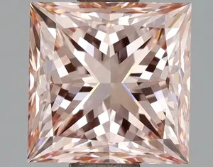 2.44ct PRINCESS Fancy Intense Pink VVS2 Coloured Lab diamond