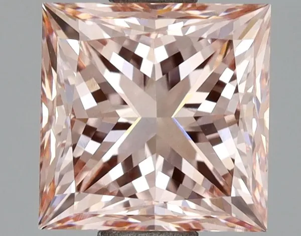 2.44ct PRINCESS Fancy Intense Pink VVS2 Coloured Lab diamond